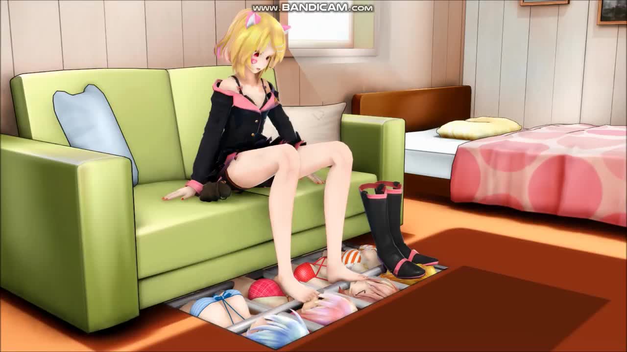 3d Lesbian Feet - MMD : Rin Plays with her Foot Slaves [Full Version] (Yuri Lesbian Feet  Fetish)ï½œä¿ºã®3Dã‚¨ãƒ­å‹•ç”»