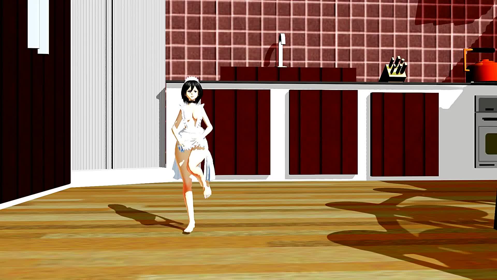 Mmd Bon Appteit Mikasa Aackerman Maid Nude R Mmdhentai My Xxx Hot Girl