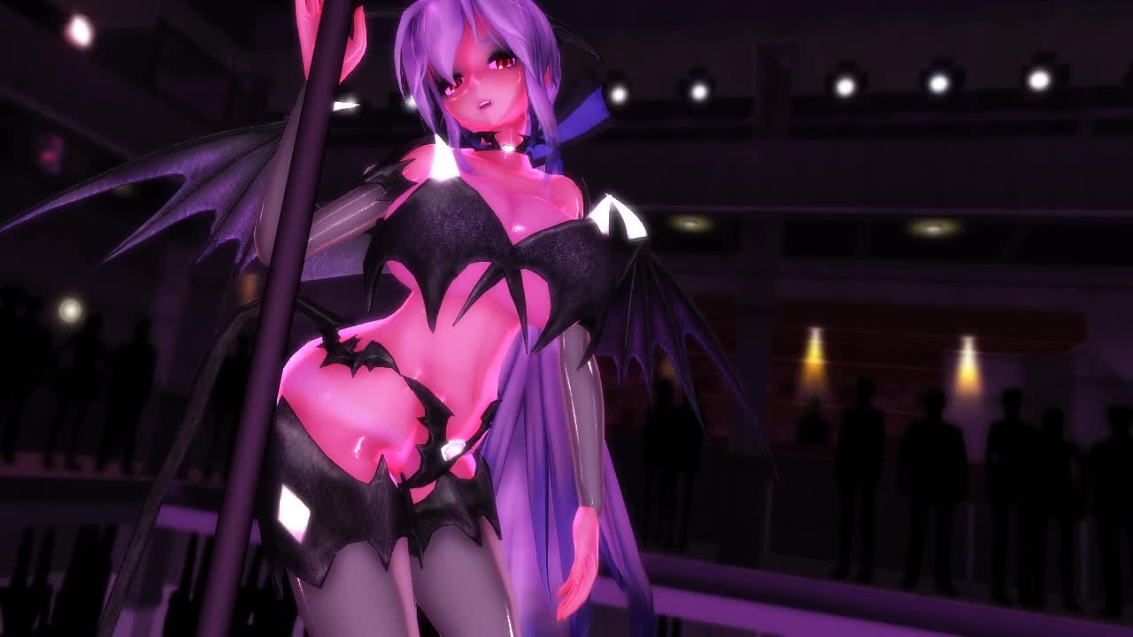 MMD】爆乳なサキュバスでねっとりとポールダンス【R-18】｜俺の3Dエロ動画