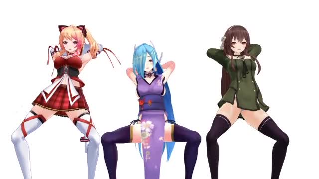 アイドル部 Iwara アイドル部の紳士向けmmd 八重沢なとり 猫乃木もち ヤマトイオリがガニ股腰振り 俺の3dエロ動画