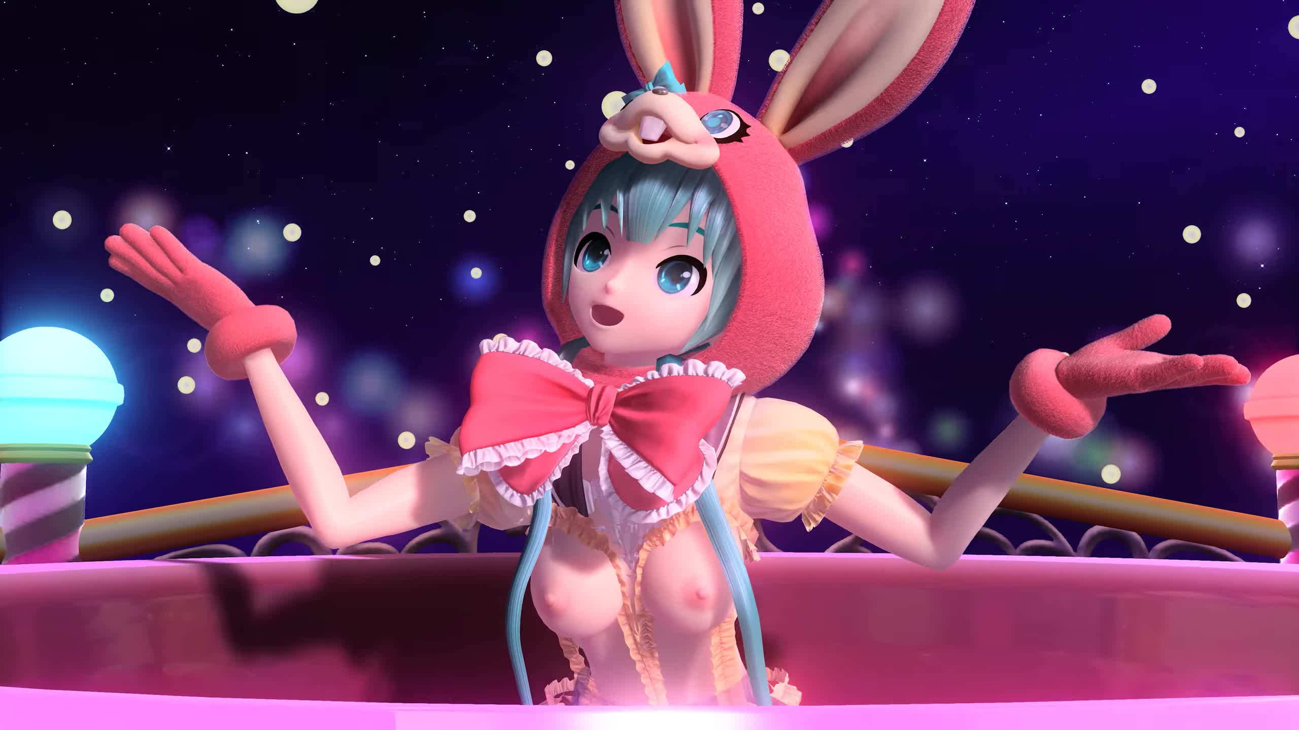 Project DIVA Mod LOL -lots of laugh-(Mirai ver.)(Boobs bounce)｜俺の3Dエロ動画